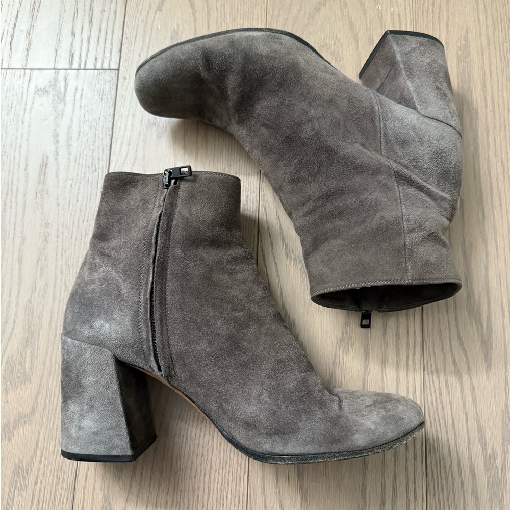 Grey Suede Vince Booties